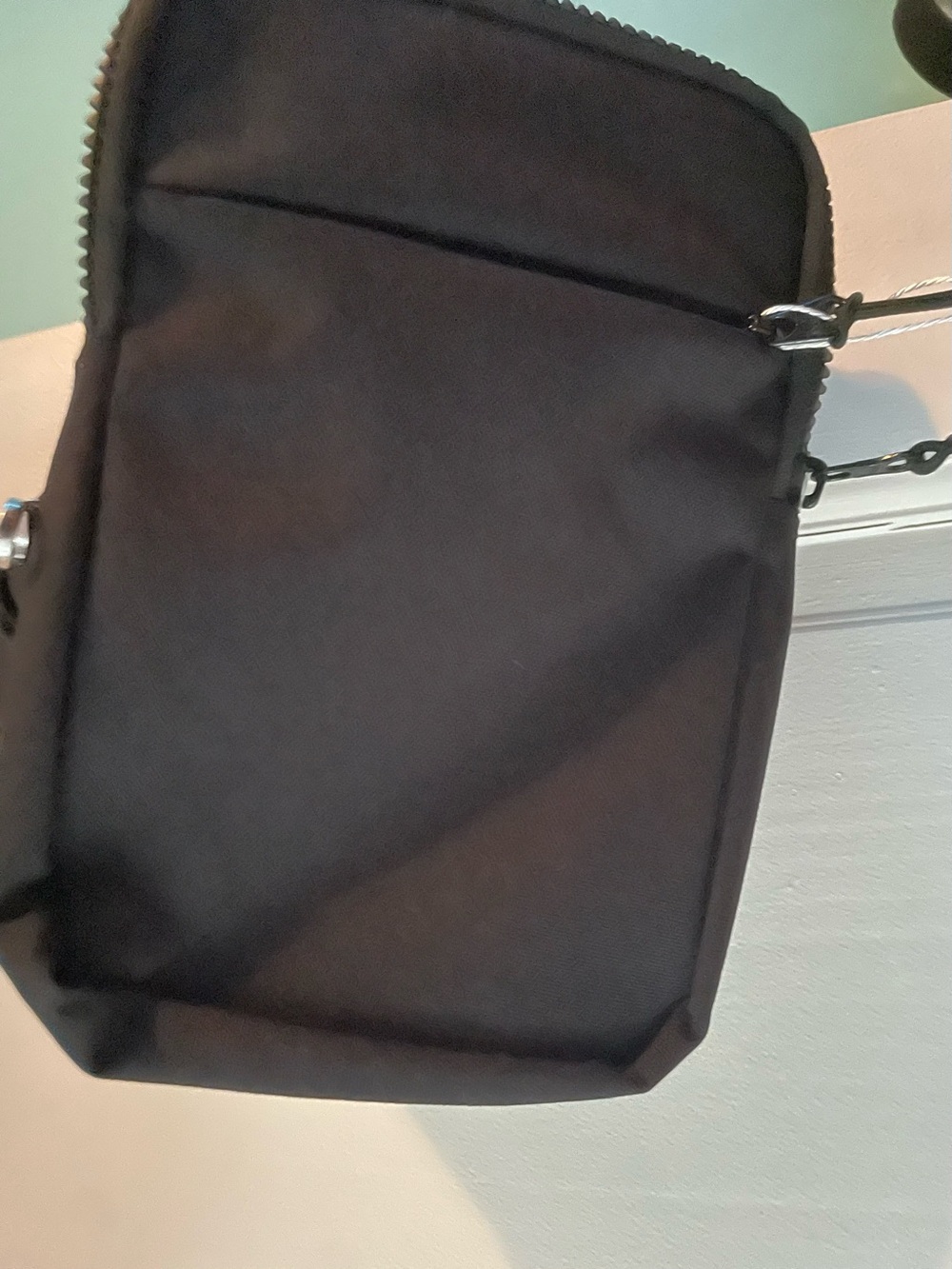 Black Men’s Crossbody Bag - Minimal Travel Pouch